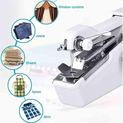 Electric Handy Stitch Mini Hand Sewing Machine Stapler Style Mini Machine Home Tailoring Silai Machine Emergency Stitching Handheld Sewing Machine For Emergency Stitching
